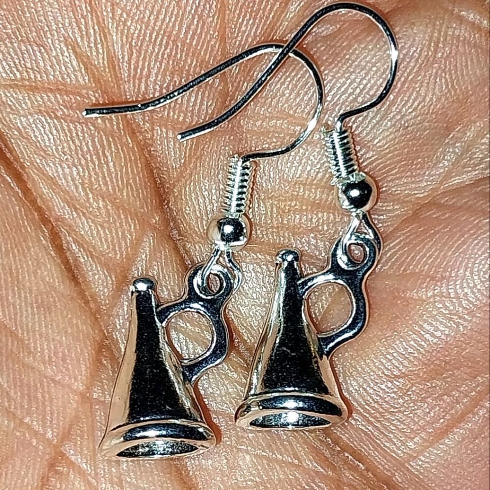 Hand crafted antique cheerleader earrings